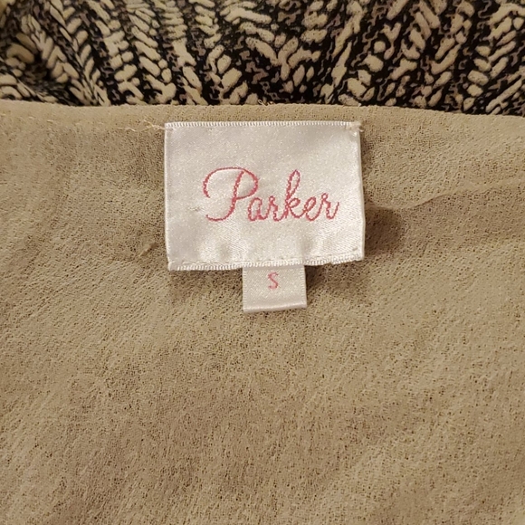 Parker Silk Sequin Animal Print Dress Sz S - Picture 7 of 8